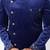 Blue embroidered suede velvet bandhgala for men