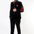 Black embroidered suede velvet bandhgala for men
