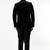 Black embroidered suede velvet bandhgala for men