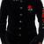 Black embroidered suede velvet bandhgala for men