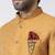 Maroon solid art silk semi indo western dresses for men