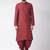 Maroon solid art silk semi indo western dresses for men