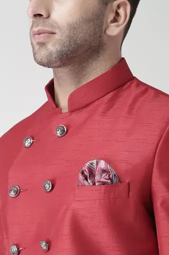 Black embroidered suiting semi indo western dresses for men