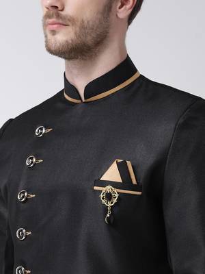 Royal blue embroidered suiting semi indo western dresses for men 2