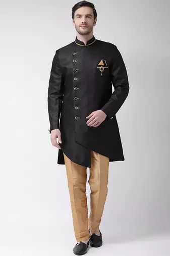 Royal blue embroidered suiting semi indo western dresses for men