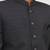Black solid art silk semi indo western dresses for men