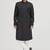 Black solid art silk semi indo western dresses for men