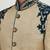 Gold solid jute & velvet sherwani for men