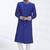 Blue hand embroidered art silk sherwani for men