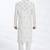 Cream hand embroidered art silk sherwani for men