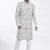 Cream hand embroidered art silk sherwani for men