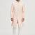 Peach embroidered art silk indo western dresses for men