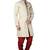 Fawn yellow hand embroidered brocade silk indo western dresses for men