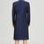 Navy blue embroidered art silk sherwani for men