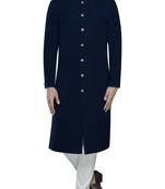 Black solid imported armani sherwani for men