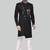 Black hand embroidered teri rayon sherwani for men