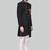 Black hand embroidered teri rayon sherwani for men
