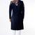 Navy blue hand embroidered velvet sherwani for men
