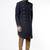 Navy blue hand embroidered teri rayon sherwani for men