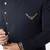 Navy blue hand embroidered teri rayon sherwani for men