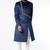 Navy blue hand embroidered suede velvet sherwani for men
