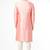 Pink hand embroidered art silk sherwani for men