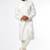Light cream hand embroidered art silk sherwani for men