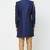 Navy blue solid art silk sherwani for men