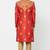 Carrot red embroidered art silk sherwani for men