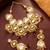 Red bead kundan choker necklace set