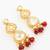 Red bead kundan choker necklace set