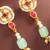 Mint green long drop earrings