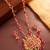 Ruby stone floral necklace earring set