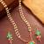 Double pearl floral pendant necklace set