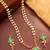 Double pearl floral pendant necklace set