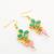 Double pearl floral pendant necklace set
