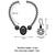 Double pearl floral pendant necklace set
