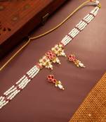 Multi strand pearl necklace earring set