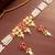 Multi strand pearl necklace earring set