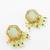 Mint green hexagon kundan necklace set