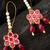 Pink floral bead drop earrings