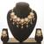 Pink stone hexagon choker necklace set