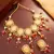 Peach stone red bead choker set