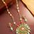 Green pink stone kundan necklace set
