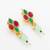 Green pink stone kundan necklace set