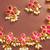Pink floral pearl necklace earring set