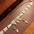 Green stone pearl choker necklace set