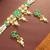 Green stone pearl choker necklace set