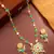 Green stone pendant necklace earring set