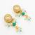 Green stone pendant necklace earring set